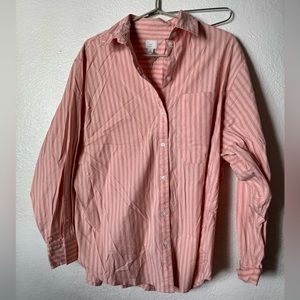 Pink stripe button down